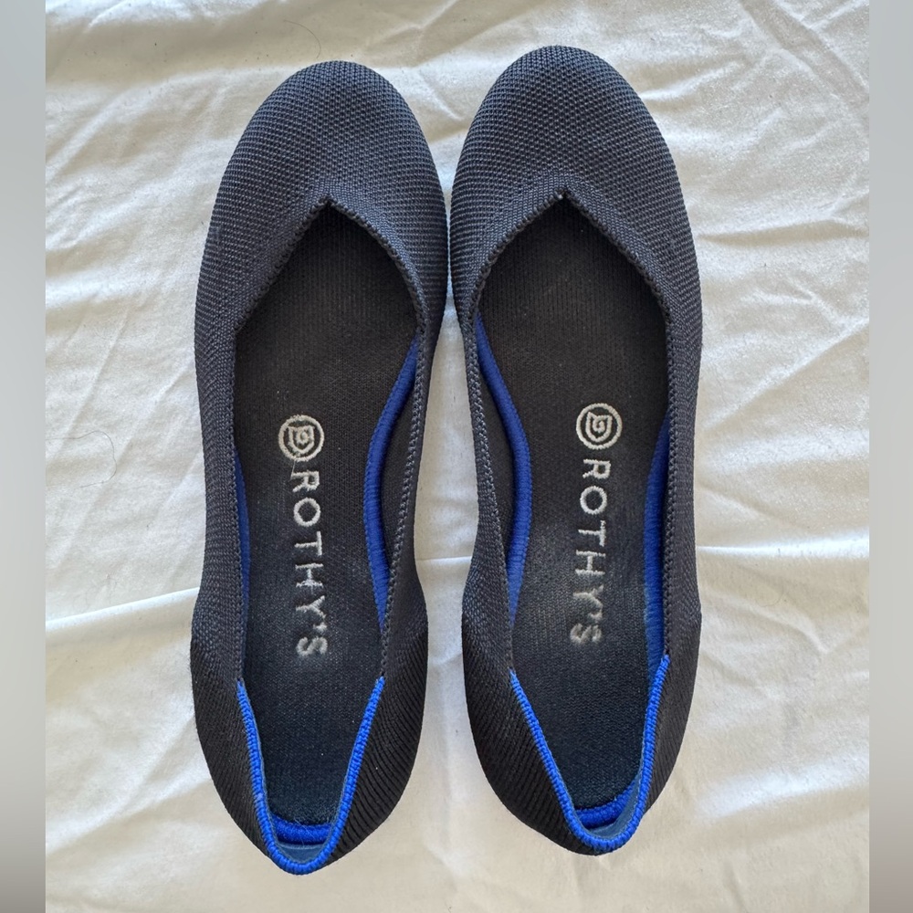 Rothy's Women's Charcoal and Cobalt Flats